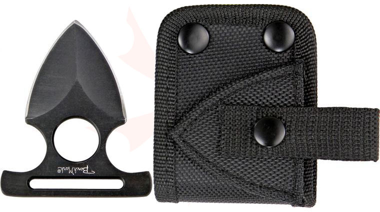 Benchmark Black Push Dagger, 2-3/4 inch Overall Length, Nylon Belt Sheath