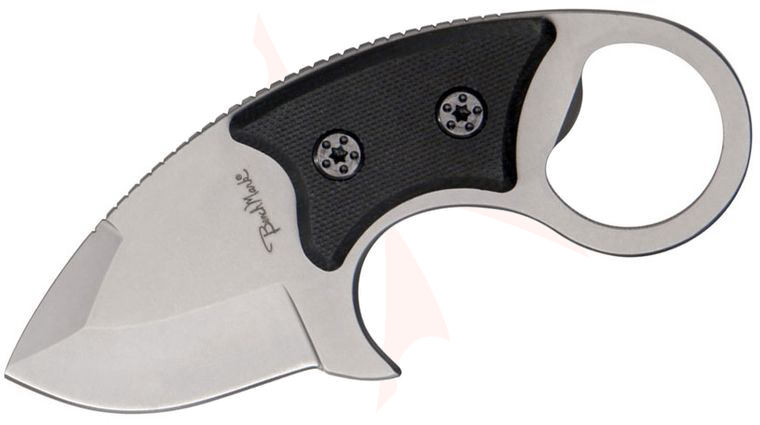 Benchmark Stubby Fixed 2 inch Plain Blade, G10 Handles, Nylon Belt Sheath