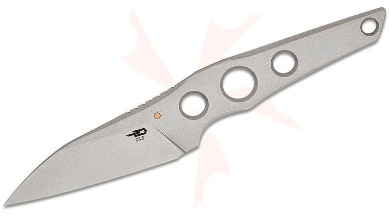 Bestech Knives VK-Core Fixed Blade Knife 3.19 inch 14C28N Stonewashed Wharncliffe Blade and Handle, Kydex Sheath