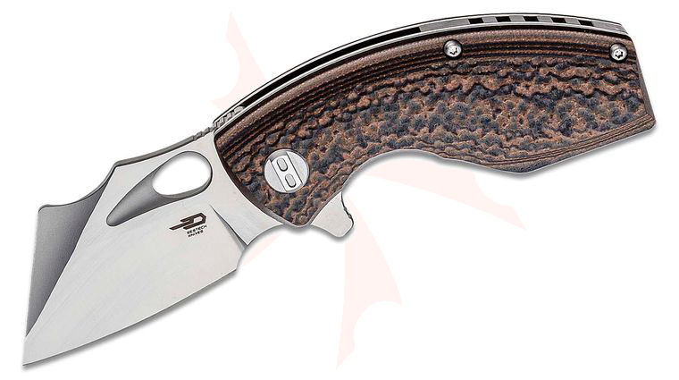 Bestech Knives Lizard Flipper Knife 2.4 inch D2 Two-Tone Modified Clip Point Blade, Orange/Black G10 Handles