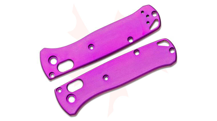 Berkshire Forge Titanium Benchmade 533 Mini Bugout Scales, Pink Amethyst Finish, Knife Not Included