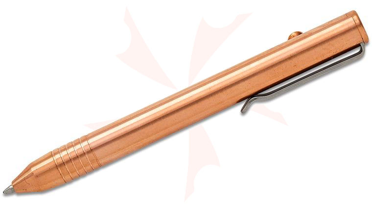BIGiDESIGN Base Line Copper Bolt Action Pen, 4.59 inch Overall