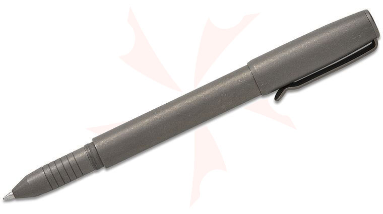 BIGiDESIGN Base Line Titanium Capped Pen, Stonewashed, 5.6 inch Overall