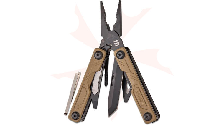 BLACKHAWK! Mini EDC Pocket Multi-Tool, 3.15 inch Closed, Tan Zytel Handles