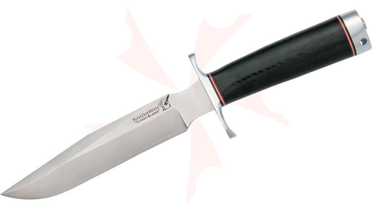 Blackjack Classic Model 7 Fixed 7 inch Blade, Black Micarta Handles