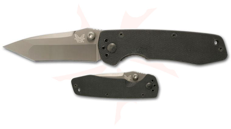 Benchmade Vex Folder 3.29 inch Plain Edge Tanto Blade G-10 Handle