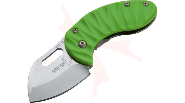 Boker Plus Nano Frame Lock Folding Knife 1.875 inch Blade, Green Zytel Handles