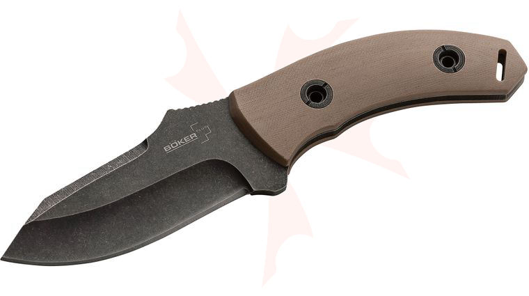 Boker Plus Fitz Exodus Fixed 4.25 inch Blade, Desert Tan G10 Handles, Kydex Sheath