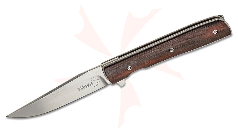Boker Plus Brad Zinker Urban Trapper Petite Flipper Knife 2.75 inch VG10 Satin Blade, Cocobolo Handles