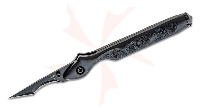 Boker Plus Jim Wagner Urban Survival Pen Knife 1.63 inch Black Blade, Black Aluminum Handles