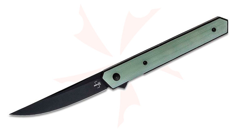Boker Plus Burnley Kwaiken Air Flipper Knife 3.5 inch VG-10 Black Blade, Translucent Green (Jade) G10 Handles