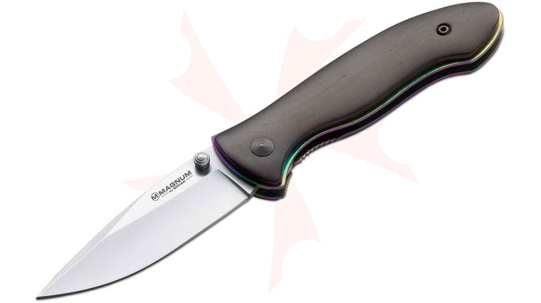 Boker Magnum Shadow Rainbow Folding 2-1/2 inch Blade, Wood Handles (01LG243)