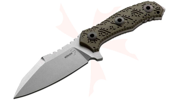 Boker Plus Colubris Fixed 4.25 inch Stonewash Blade, G10 Handles
