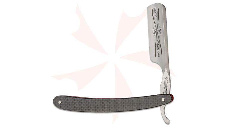 Boker Elite Carbon 3.0 Straight Razor 6/8 inch Carbon Steel Blade, Carbon Fiber Handles