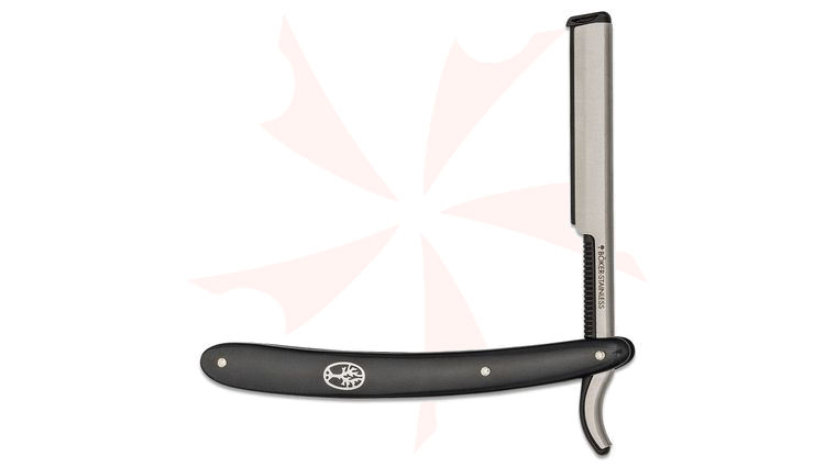 Boker Barberette Replaceable Blade 5/8 inch Straight Razor, Black Synthetic Handles