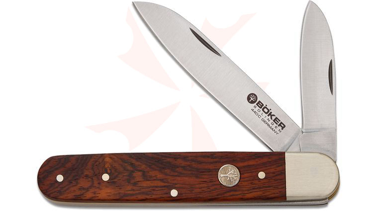 Boker Enigma Two Blade Pocket Knife, Cocobolo Wood Handles