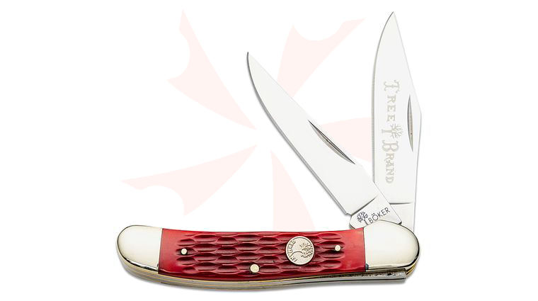 Boker Traditional Series 2.0 Copperhead Folding Knife 3.75 inch Closed, D2 Blade Red Jigged Bone Handles