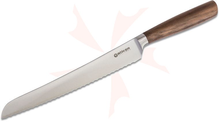Boker Core Bread Knife 8.7 inch Serrated Blade, Walnut Wood Handle