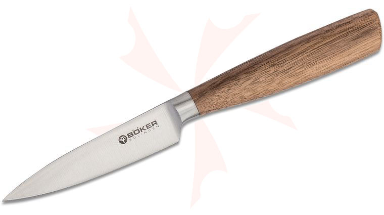 Boker Core Paring Knife 3.5 inch Blade, Walnut Wood Handle