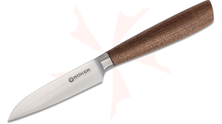 Boker Core Vegetable Knife 3.5 inch Blade, Walnut Wood Handle