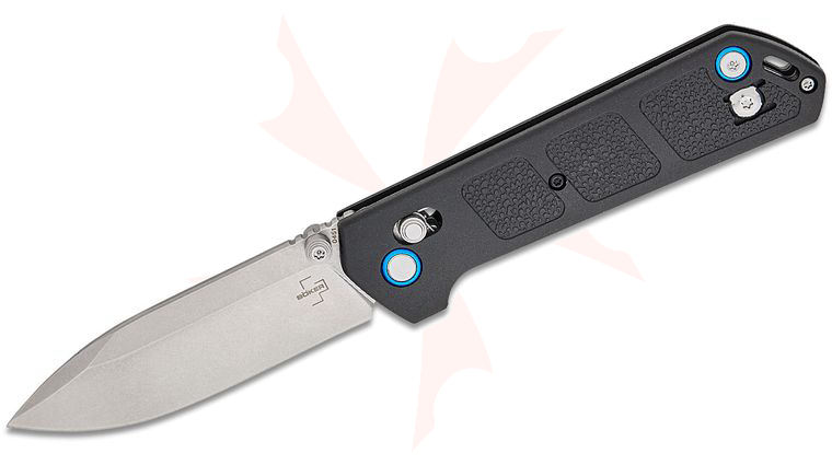 Boker Plus Lucas Burnley Kihon DC 2.0 Crossbar Lock Folding Knife 3.23 inch D2 Satin Drop Point Blade, Black GFN Handles