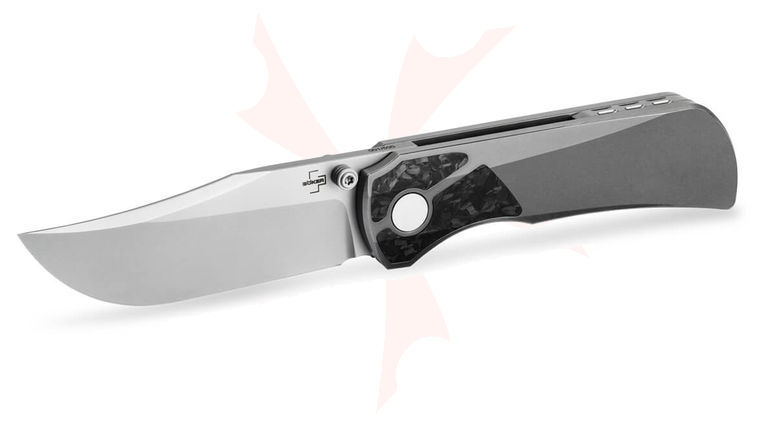 Boker Plus Jared Price 2026 Collection Folding Knife 3.33 inch M390 Stonewashed Clip Point Blade, Titanium Handles with FatCarbon Inlays