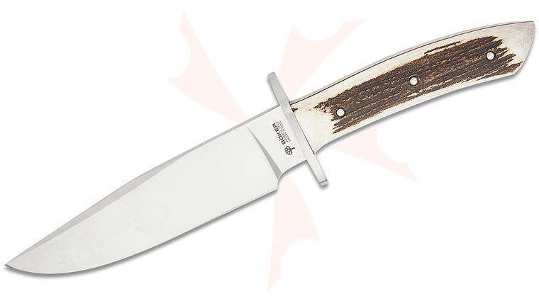 Boker Arbolito Esculta Fixed 6.5 inch Satin Plain Blade, Stag Handles