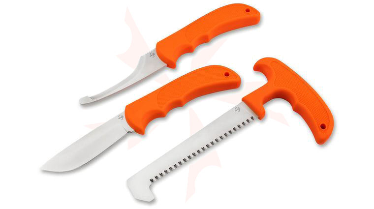Boker Plus 3pc HL Game Processing Set, Orange TPR Handles