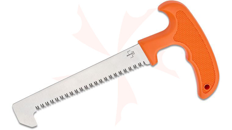 Boker Plus HL Game Processing Saw 5.31 inch 420 Satin Saw Blade, Orange TPR Handle, Orange Kydex Sheath
