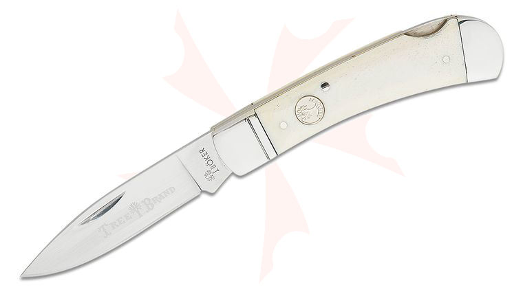 Boker Traditional Series 2.0 Gentleman's Lockback 2.95 inch D2 Satin Drop Point, Smooth White Bone Handles