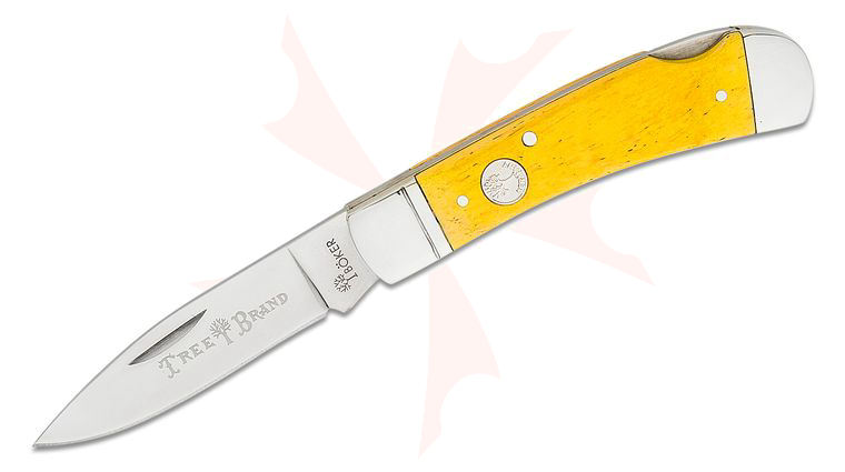 Boker Traditional Series 2.0 Gentleman's Lockback 2.95 inch D2 Satin Drop Point, Smooth Yellow Bone Handles