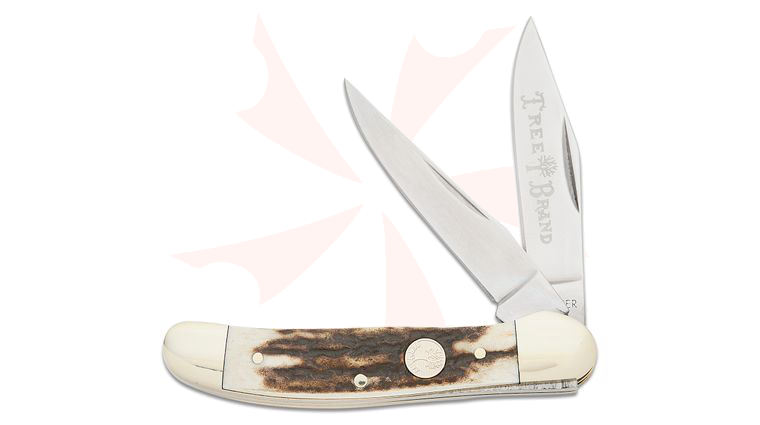 Boker Traditional Series 2.0 Copperhead Folding Knife 3.75 inch Closed, D2  Blade Stag Handles