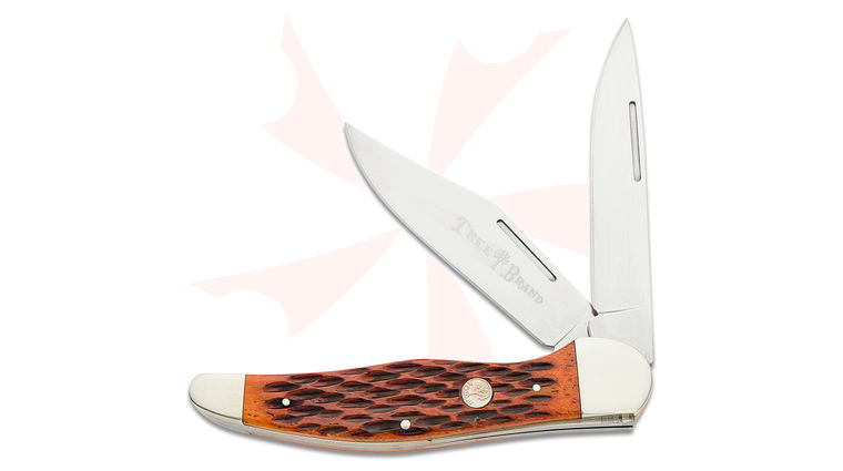 Boker Traditional Series 2.0 Folding Hunter, Jigged Brown Bone Handles, D2 Blade 5.25 inch Closed