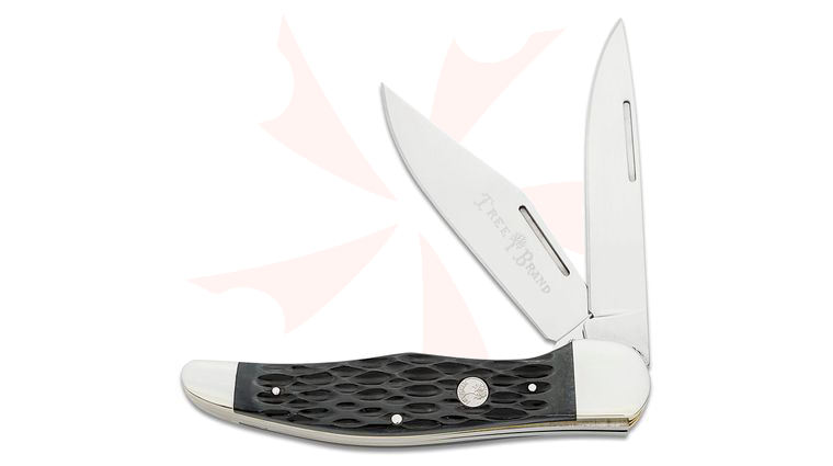 Boker Traditional Series 2.0 Folding Hunter, Jigged Black Bone Handles, D2 Blade 5.25 inch Closed
