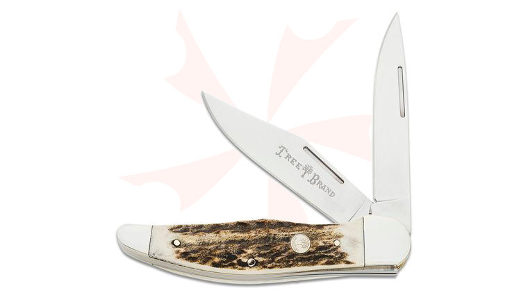 Boker Traditional Series 2.0 Folding Hunter, Stag Handles, D2 Blade 5.25 inch Closed
