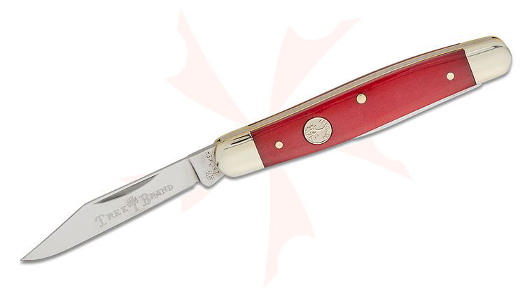 Boker Traditional Series 2.0 Small Pen Knife, Smooth Red Bone Handles, D2 Blade 2.75 inch Closed