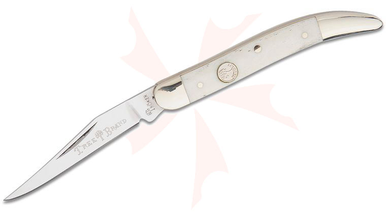 Boker Traditional Series 2.0 Texas Toothpick, Smooth White Bone Handles D2 Blade 3 inch Closed