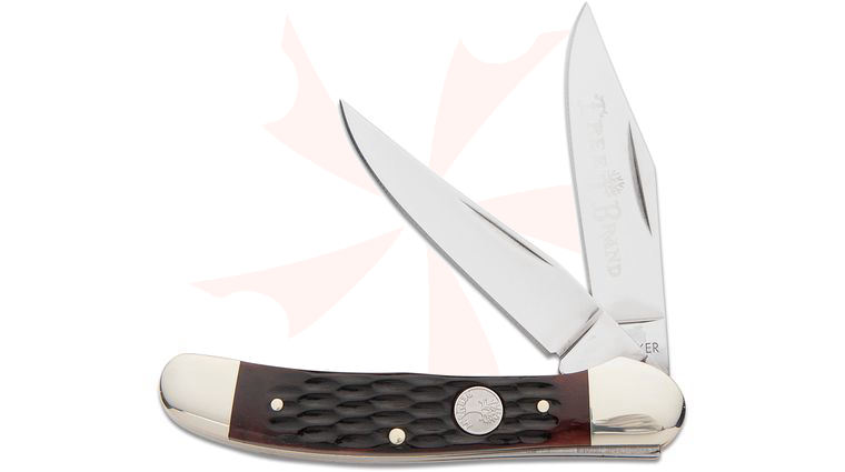 Boker Traditional Series 2.0 Copperhead Folding Knife 3.75 inch Closed, D2 Blade Brown Jigged Bone Handles