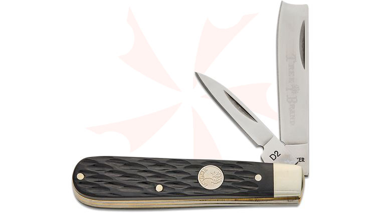 Boker Traditional Series 2.0 Razor Jack Folding Knife 3.125 inch Closed, D2 Blade Black Jigged Bone Handles