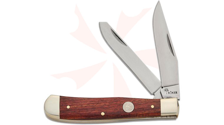 Boker Traditional Series 2.0 Trapper Rosewood Handles 1095 Blade 4.25 inch Closed