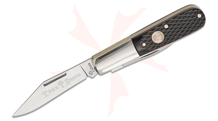 Boker Traditional Series 2.0 Barlow, Black Checkered Bone Handles with Nickel Silver Bolsters, D2 Blade 3.25 inch Closed