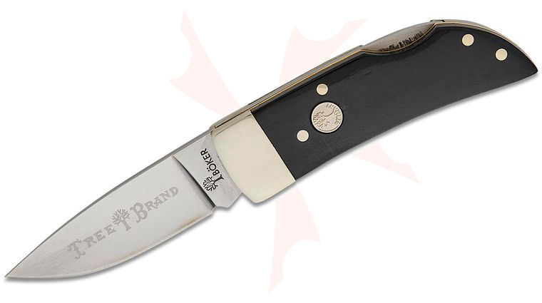 Boker Traditional Series 2.0 Pocket Folding Knife 1.97 inch D2 Polished Drop Point Blade, Smooth Black Bone Handles