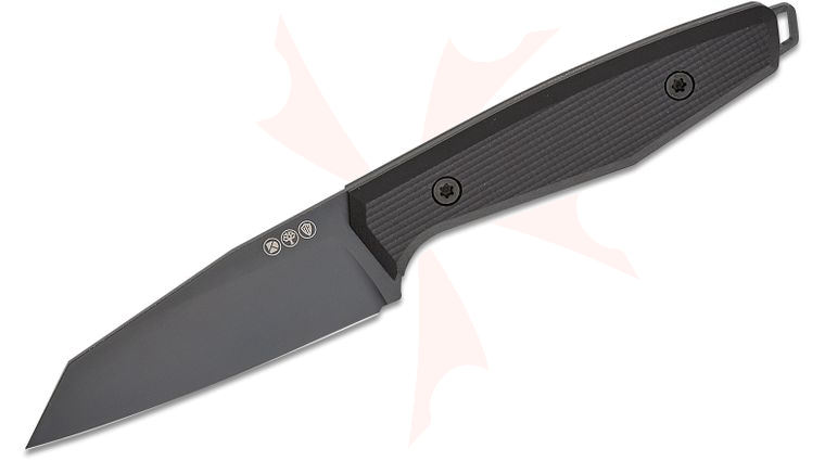 Boker Daily Knives AK1 Fixed Blade Knife 3.11 inch RWL-34 Black PVD Reverse Tanto Blade, Black G10 Handles, Kydex Sheath