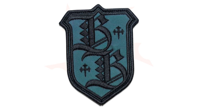 Borka Blades Iridescent/Black Logo Patch