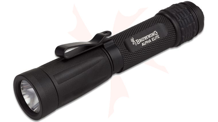 Browning Tactical Alpha Elite USB-Rechargeable LED Flashlight, Black Aluminum Body, 500 Max Lumens