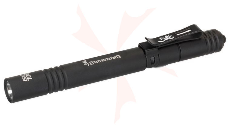Browning MicroBlast 2 AAA LED Pen Light with Bore Adapter, Black Aluminum Body, 60 Max Lumens
