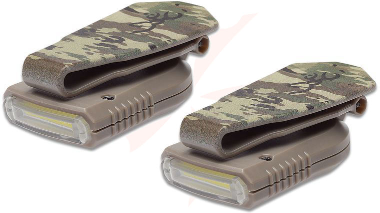Browning Night Seeker 2 LED Cap Light 2-Pack, Multicam Polymer Body, 21 Max Lumens