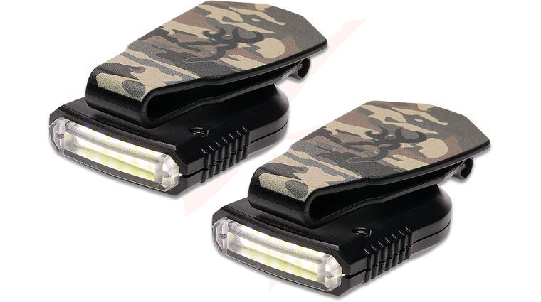 Browning Night Seeker 2 Ovix LED Cap Light 2-Pack, Camo Polymer Body, 21 Max Lumens