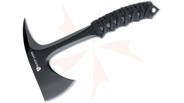 Browning Black Label Shock N' Awe Tomahawk 2.75 inch Black 1055 Blade, Paracord Wrapped Handle, Injection Molded Sheath