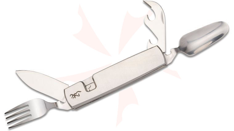 Browning Camp Knife Multi-Tool 4.25 inch Closed, Stainless Steel Handles